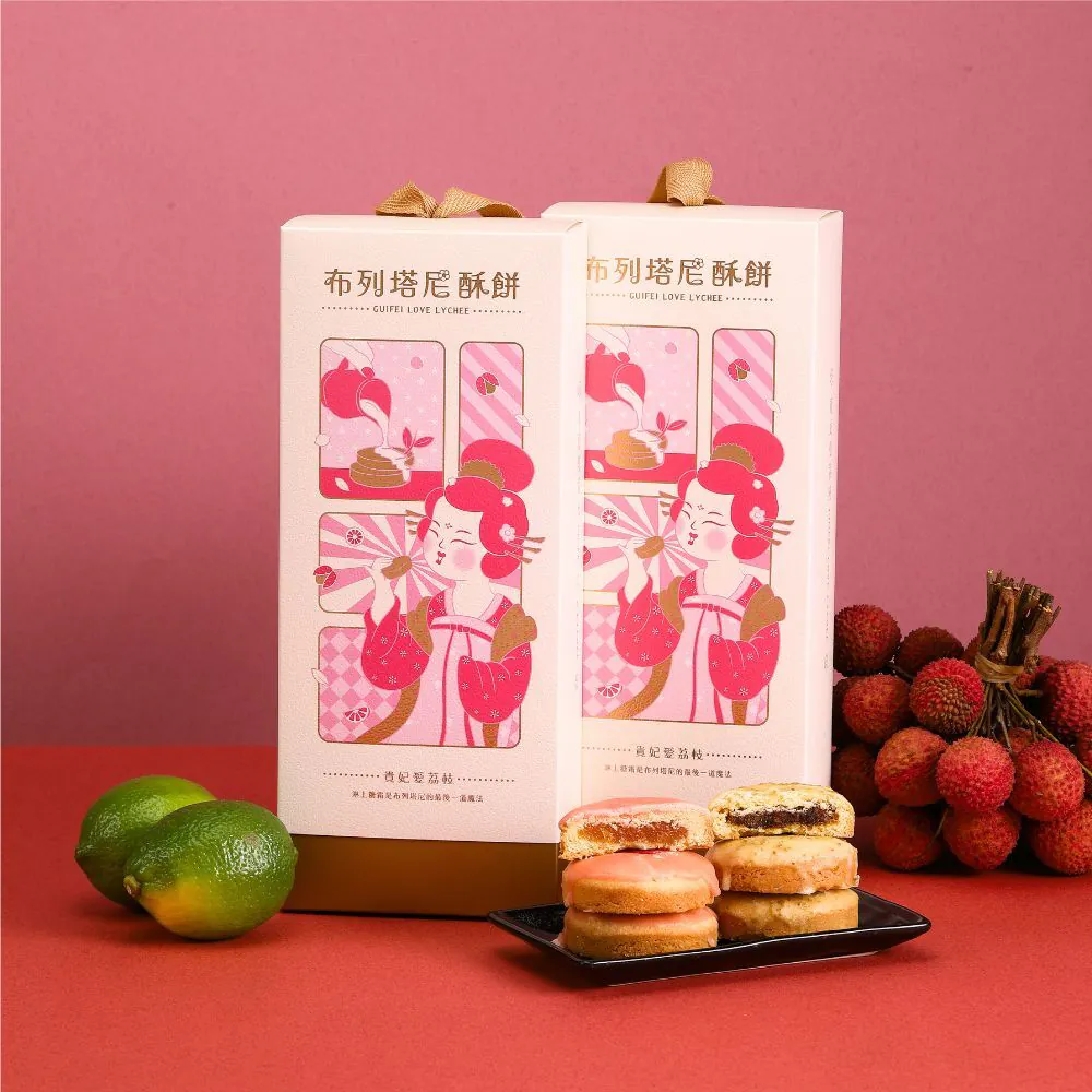 【胖肉鋪】綜合布列塔尼酥餅禮盒5入*1盒(3玫瑰荔枝+2香柚檸檬)✿90F027
